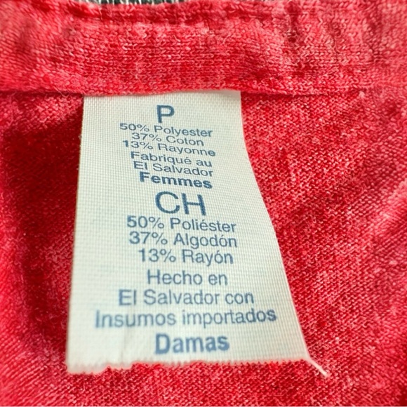 Kansas City Chiefs Women's Red V-Neck Football Jersey Tee - Size Small - Picture 5 of 6